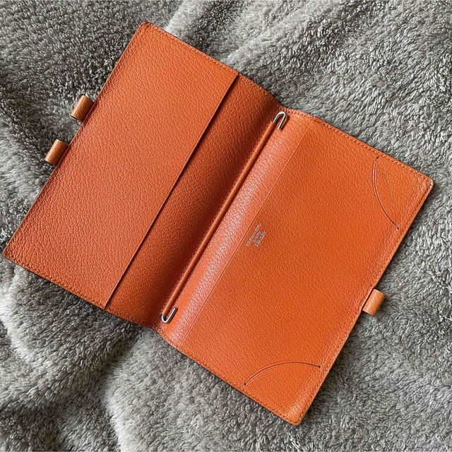 HERMES 手帳カバー オレンジ エルメス　アジェンダビジョン