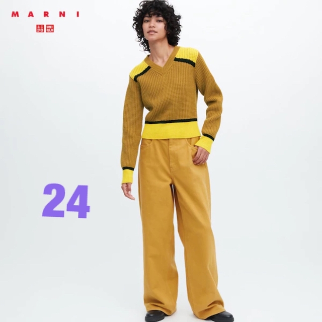 新品 UNIQLO　マルニ　バギージーンズ　パンツ　24  完売　MARNI