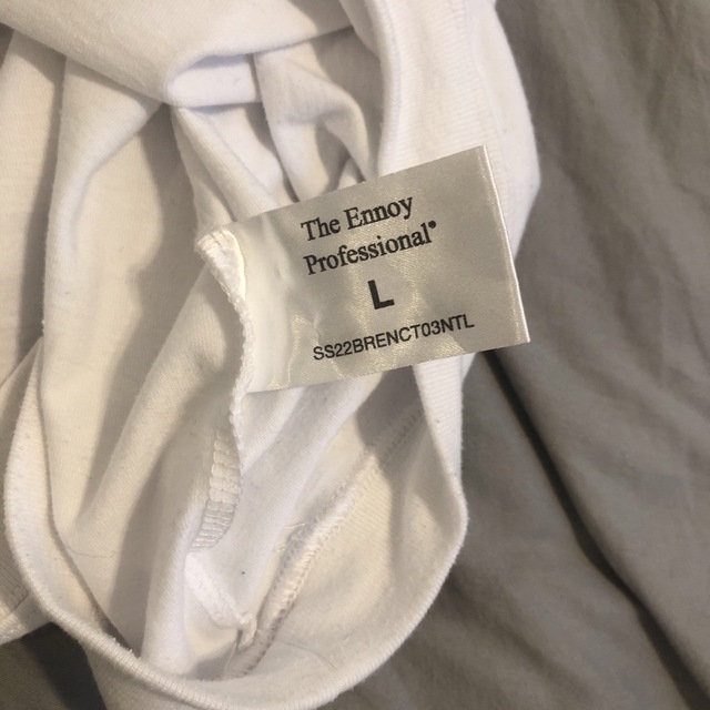 ennoy LONG SLEEVE HEM RIB TEE 白 L WHITE ennoy LONG SLEEVE HEM RIB TEE 白 L WHITE