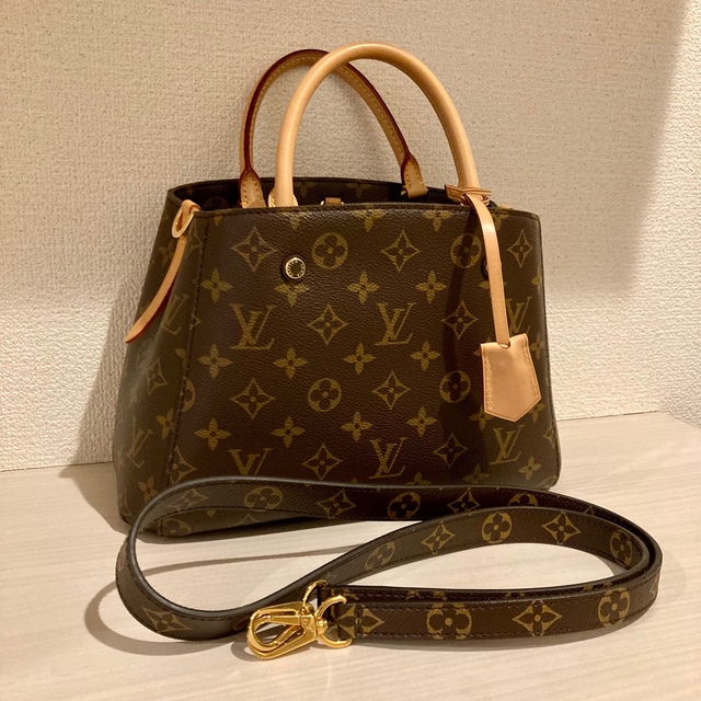 LOUIS VUITTON◇モンテーニュBB_モノグラム_BRW/PVC/BRW-
