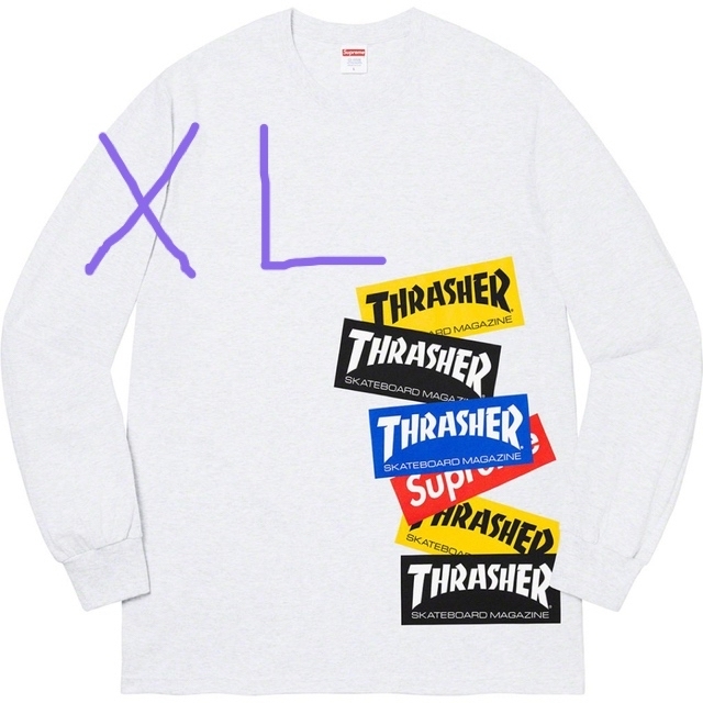 supreme Thrasherコラボ  Hooded Sweatshirt 黒