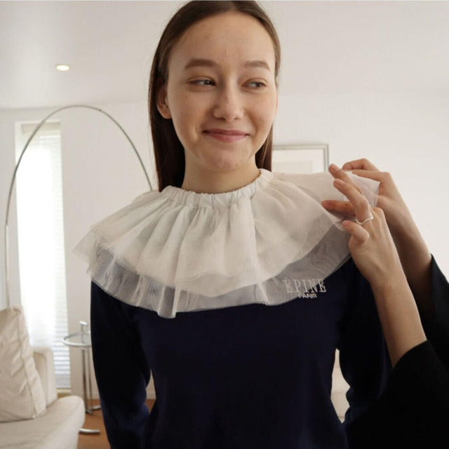 epine tulle frill collar