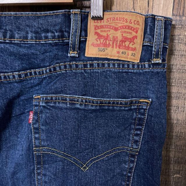 Levi's(リーバイス)のリーバイス メンズ ロゴ デニム 2XL 505 40 ブルー パンツ 古着 メンズのパンツ(デニム/ジーンズ)の商品写真