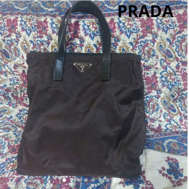 美品　PRADA　茶色　ハンドバッグPRADA