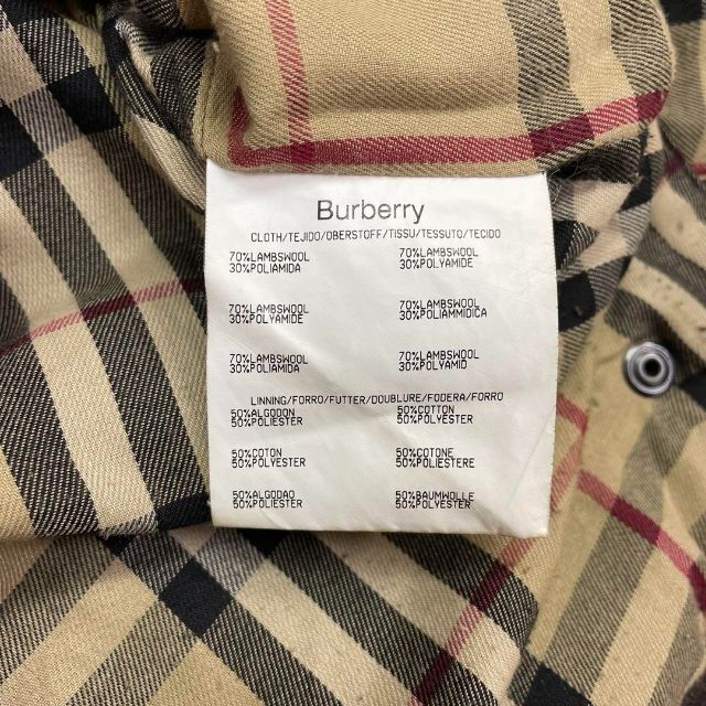 BURBERRY バーバリーロンドン 刺繍ロゴ ノバチェック ウールジャケット