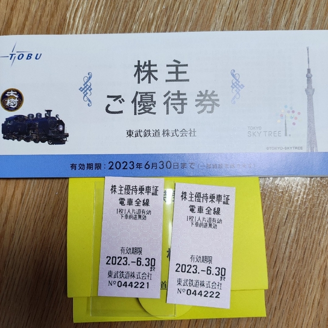 東武株主優待券 チケットの優待券/割引券(ショッピング)の商品写真