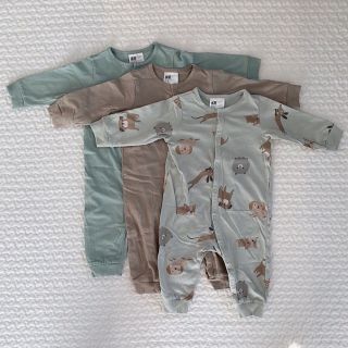 エイチアンドエム(H&M)のH&M コットンパジャマ　68(4-6m)(カバーオール)