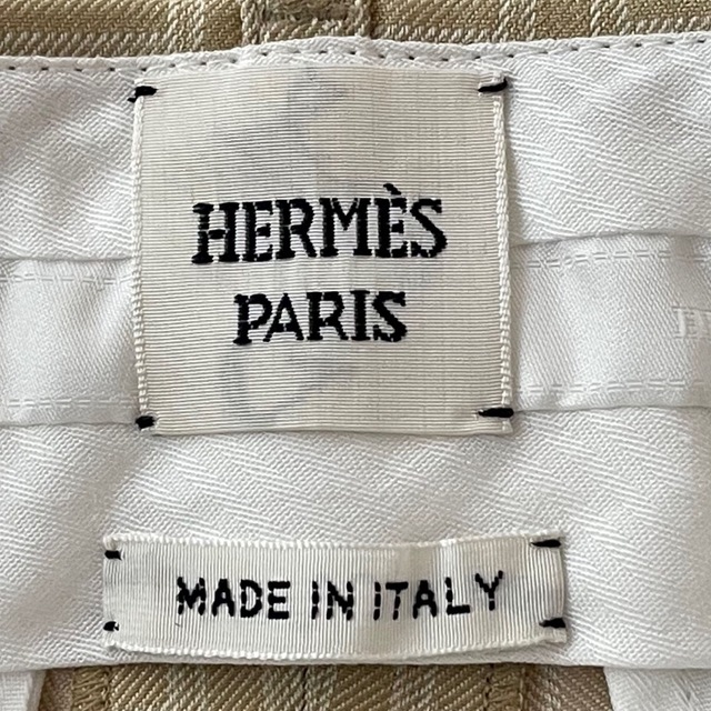 国産品 HERMES エルメス ショートパンツ モザイクモチーフ ベージュ