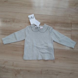 ザラキッズ(ZARA KIDS)の【新品、未使用品】ザラ　女のコ　トップス　80cm 9〜12M(ニット)