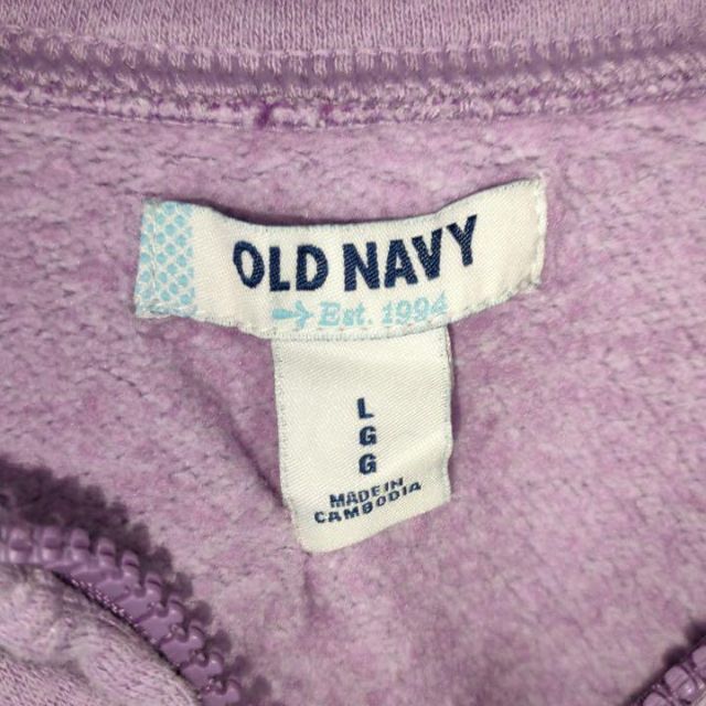 Old Navy(オールドネイビー)のOLD NAVY　フルジップアップトレーナー　ポケット付き　メンズ　レディース レディースのトップス(トレーナー/スウェット)の商品写真