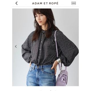 アダムエロぺ(Adam et Rope')のADAM ET ROPE ドットシャツ 美品(シャツ/ブラウス(長袖/七分))