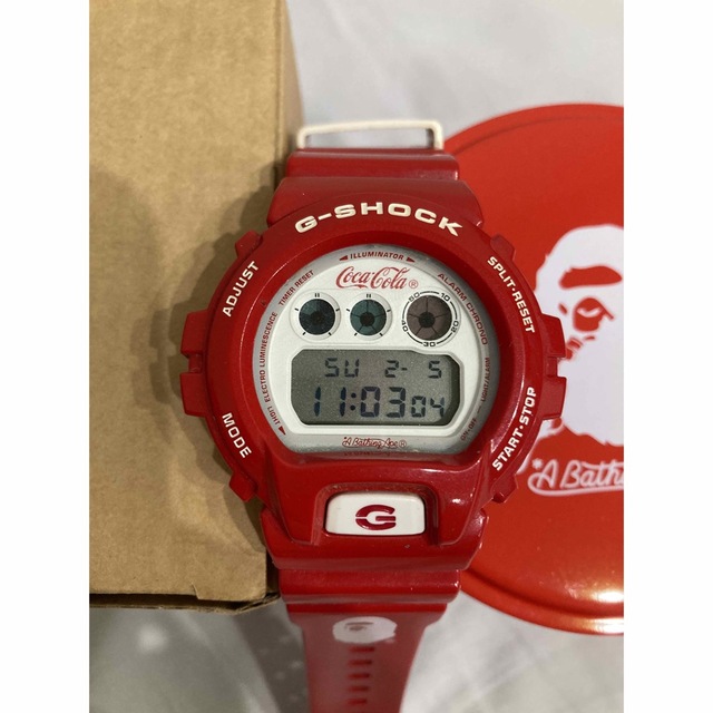 G-SHOCK/限定/DW-6900/時計/エイプ/コカコーラ/コラボ/別注/赤