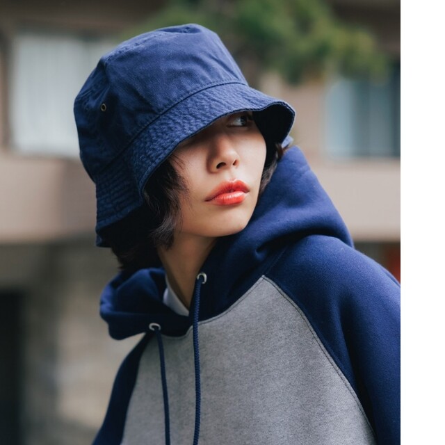 newhattan - 定価4950円‼️NEW HATTAN バケットハット/ネイビー/L~XL
