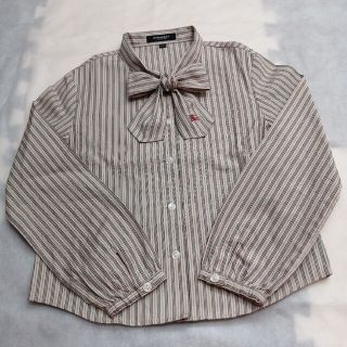 バーバリー(BURBERRY)のBURBERRY ストライプ リボン ブラウス 130cm(ブラウス)