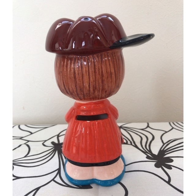 Vintage PEANUTS(ビンテージピーナッツ)の1972年製☆ペパーミントパティ陶器製貯金箱☆ヴィンテージ エンタメ/ホビーのおもちゃ/ぬいぐるみ(キャラクターグッズ)の商品写真