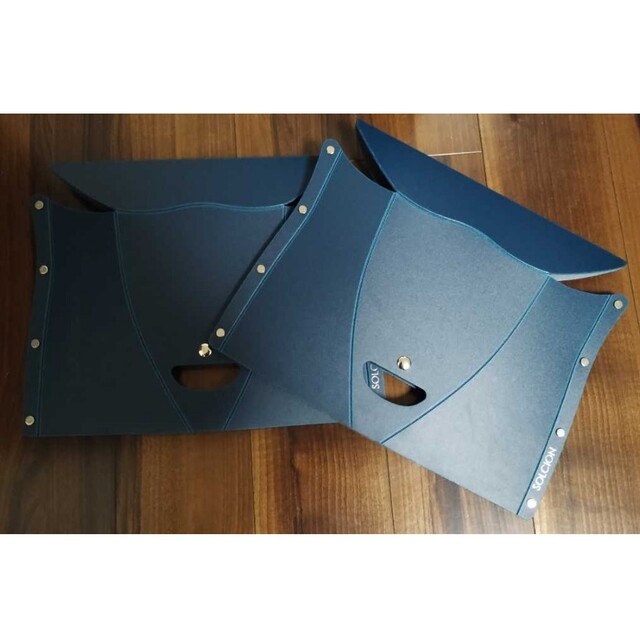 SOLCION　折り畳み椅子　ネイビー　25cm　2個セット インテリア/住まい/日用品の椅子/チェア(折り畳みイス)の商品写真