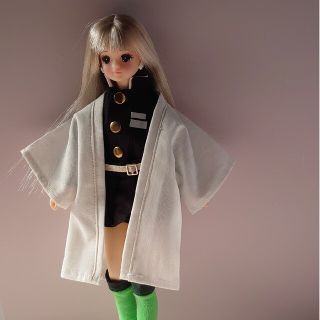 ハンドメイド　リカちゃん服117 和風羽織＋ハイソックス(その他)