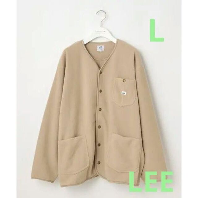 LEE　ノーカラーフリースジャケット　L