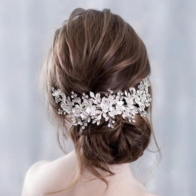 ☆新品☆シルバーヘッドドレス ヘアアクセサリー ウェディング 結婚式 ティアラ メンズの時計(ラバーベルト)の商品写真