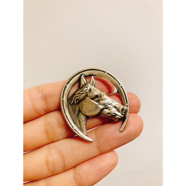 超希少!!ナバホVTGホースインホースシューシルバーピンUSA 50’s RRL レディース アクセサリー