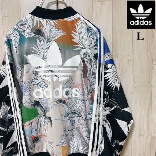 アディダス(adidas)の【人気プリント】adidas　アディダス ドルマンスリーブ　総柄　ジャージＬ(トレーナー/スウェット)