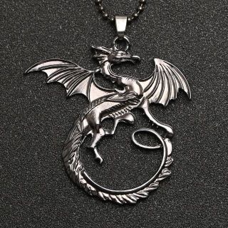 【海外限定商品】ドラゴン ゴシック パンク ネックレス ペンダント 韓国(ネックレス)