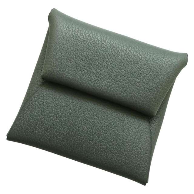 エルメス コインケース バスティア ヴェールアマンド/シルバー金具