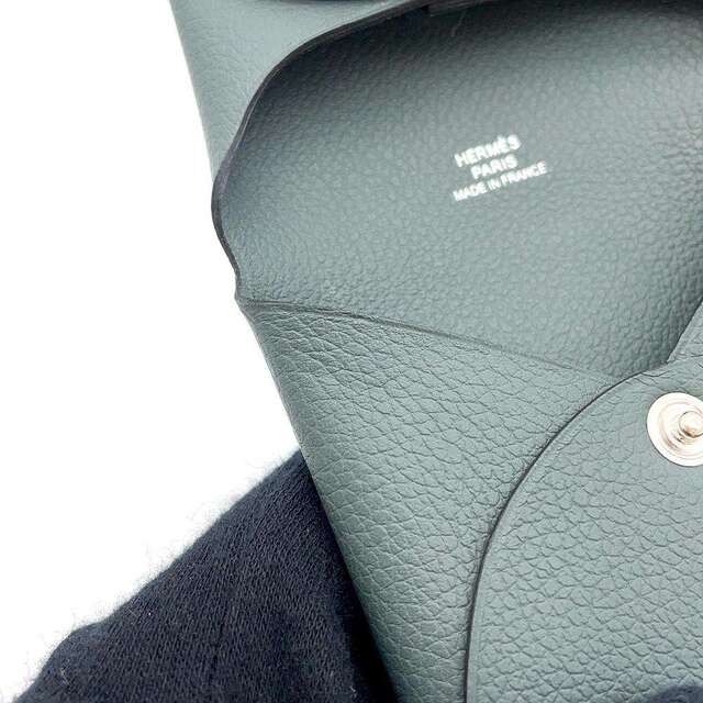 エルメス コインケース バスティア ヴェールアマンド/シルバー金具