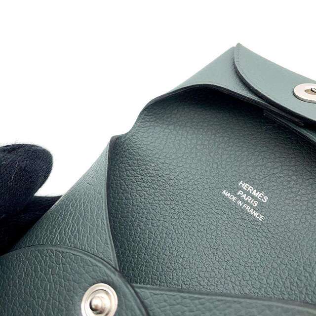 エルメス コインケース バスティア ヴェールアマンド/シルバー金具