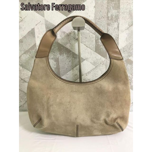 Salvatore Ferragamo(サルヴァトーレフェラガモ)の【良品】フェラガモ AU-21 2790 スエード×レザー ワンショルダーバッグ レディースのバッグ(トートバッグ)の商品写真