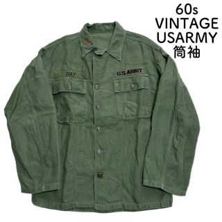 ミリタリー(MILITARY)の米軍 USARMY 60s ビンテージ ユーティリティ 筒袖 シャツ ジャケット(ミリタリージャケット)