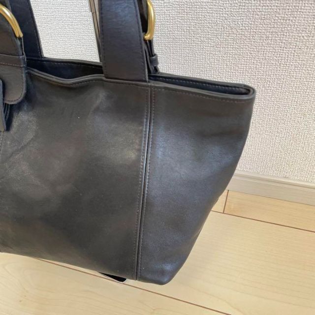 COACH(コーチ)のオールドコーチ ハンドバック 4133 ブラック レザー 本革 タグ 美品 レディースのバッグ(ハンドバッグ)の商品写真