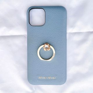 ミュウミュウ(miumiu)のMIU MIU ミュウミュウ iPhone スマホケース 携帯カバー 極美品(iPhoneケース)