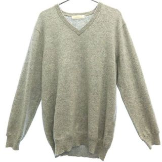 UNIQLO - ユニクロ カシミヤ100% ニット M グレー UNIQLO Vネック