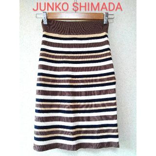 ジュンコシマダ(JUNKO SHIMADA)の978x【春秋に最適】JUNKO SHIMADA 古着 ニットスカート 9号(ひざ丈スカート)