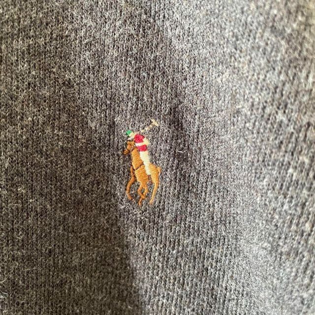 POLO RALPH LAUREN(ポロラルフローレン)のラルフローレン ハーフジップ スウェット ワンポイントポニー刺繍 グレー M メンズのトップス(スウェット)の商品写真