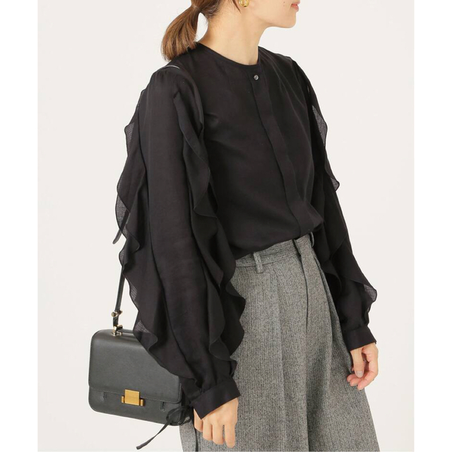 &NAVY ラッフルスリーブブラウス IENA-
