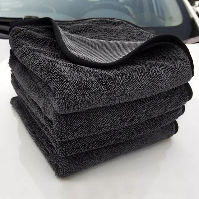洗車タオル　マイクロファイバークロス　速乾性　高い吸水性　洗車グッズ 2枚 - 2