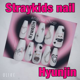 Straykids ネイルチップ スキズネイル Hyunjinnail