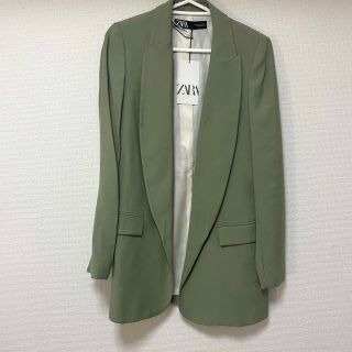 ザラ(ZARA)の【新品未使用】ZARA レディース　ジャケット　グリーン(テーラードジャケット)