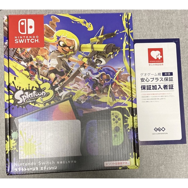 ☆美品・延長保証あり☆Nintendo Switch 有機ELスプラトゥーン31個Joy-Conストラップ