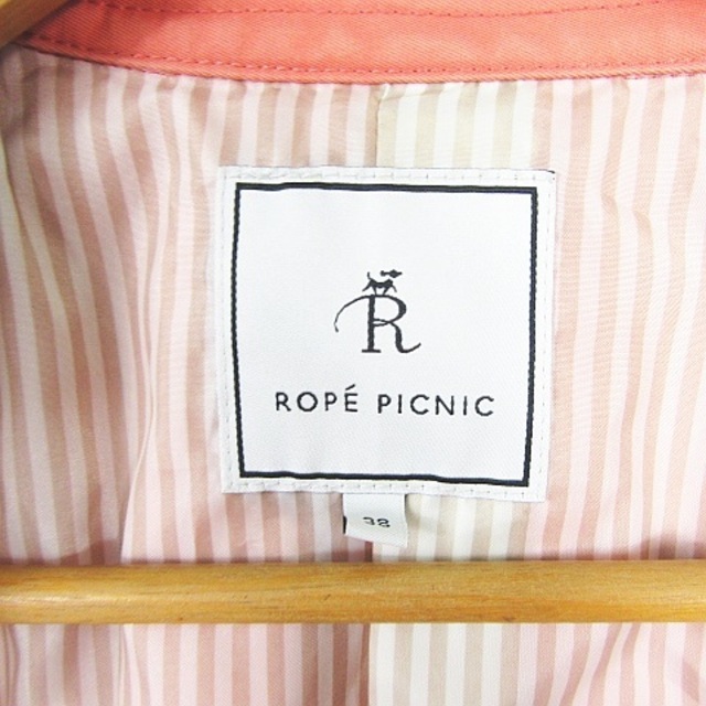 Rope' Picnic(ロペピクニック)のロペピクニック ROPE Picnic トレンチコート 綿 38 ピンク レディースのジャケット/アウター(トレンチコート)の商品写真