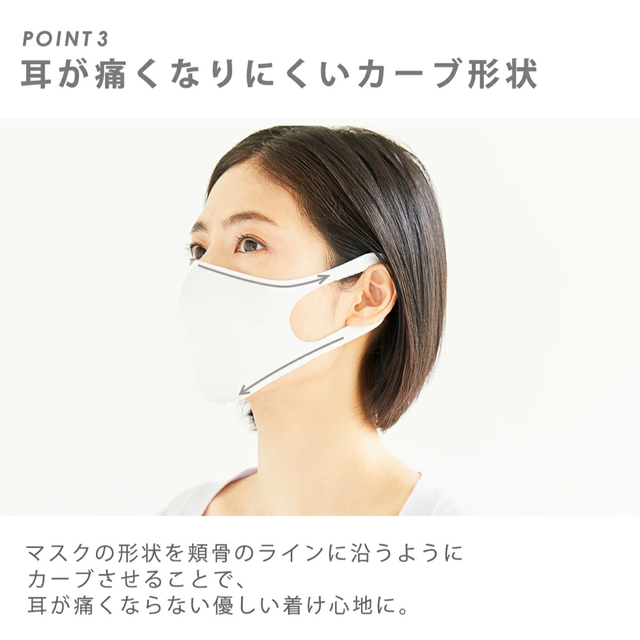 パステルマスク PASTEL MASK 洗って使える 3Ｄ立体マスク ピンク S レディースのファッション小物(その他)の商品写真