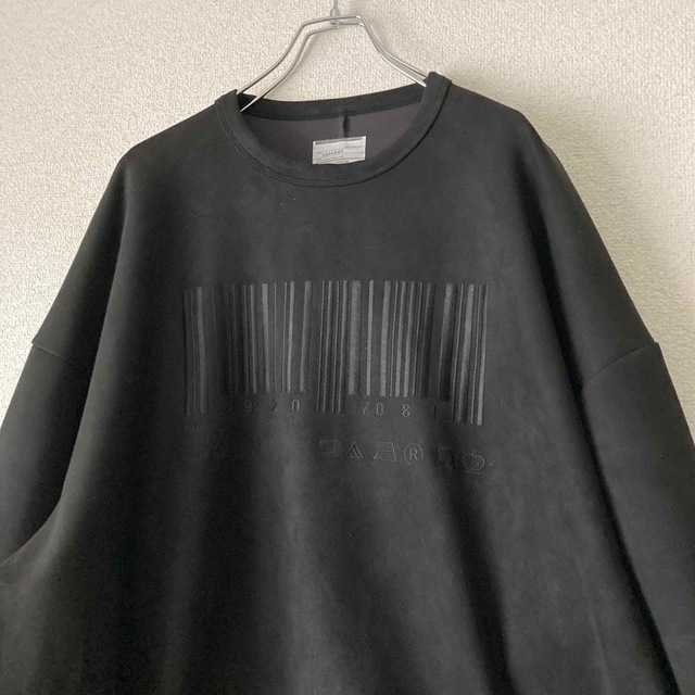 SHAREEF(シャリーフ)の【SHAREEF】"BARCODE" MICRO SUEDE SWEAT メンズのトップス(スウェット)の商品写真