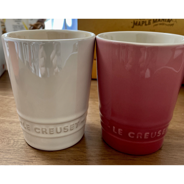 LE CREUSET(ルクルーゼ)のルクルーゼ ペア・ショート・タンブラー ローズクォーツ&ホワイトラスター インテリア/住まい/日用品のキッチン/食器(タンブラー)の商品写真