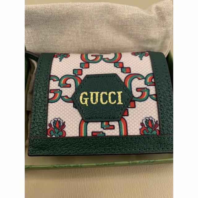 Gucci - GUCCI グッチ　キャンバス×レザー　100周年記念　二つ折り財布
