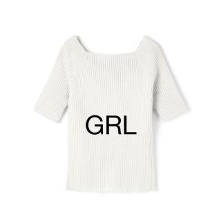 グレイル(GRL)の[ 最安値 ] GRL 半袖リブニット(カットソー(半袖/袖なし))