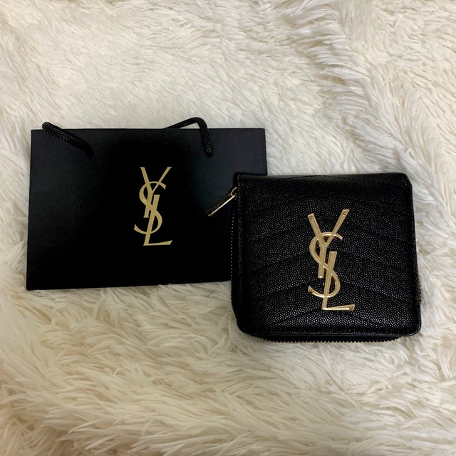 Saint Laurent - 【極美品】サンローラン 折り財布 キャビアスキン 