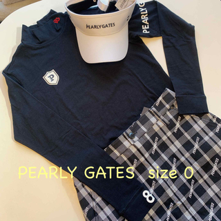 PEARLY GATES - PEARLY GATES  モックネックシャツsize0 ゴルフウェア 