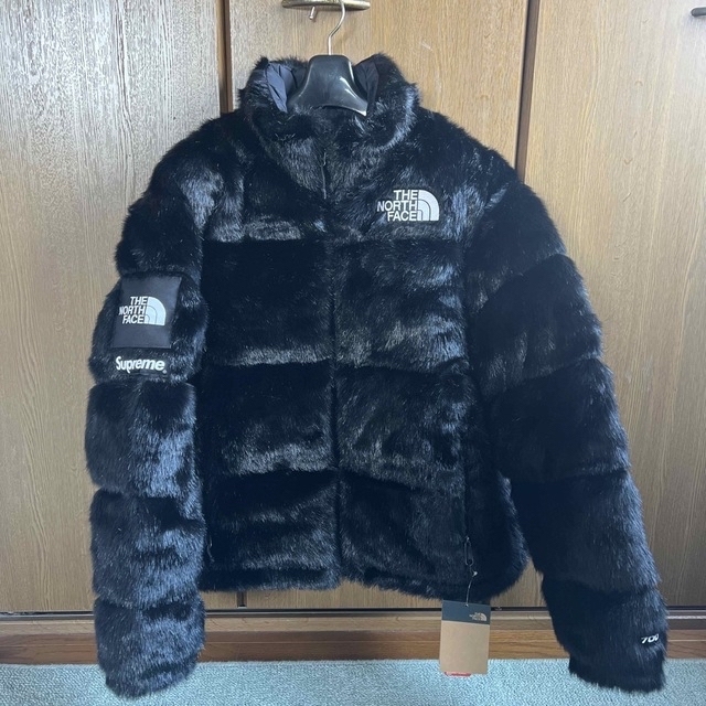 Supreme TNF Faux Fur Nuptse Jacket S